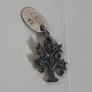 Vintage Sterling Silver Las Vegan NV. Money Tree Necklace Bracelet Charm